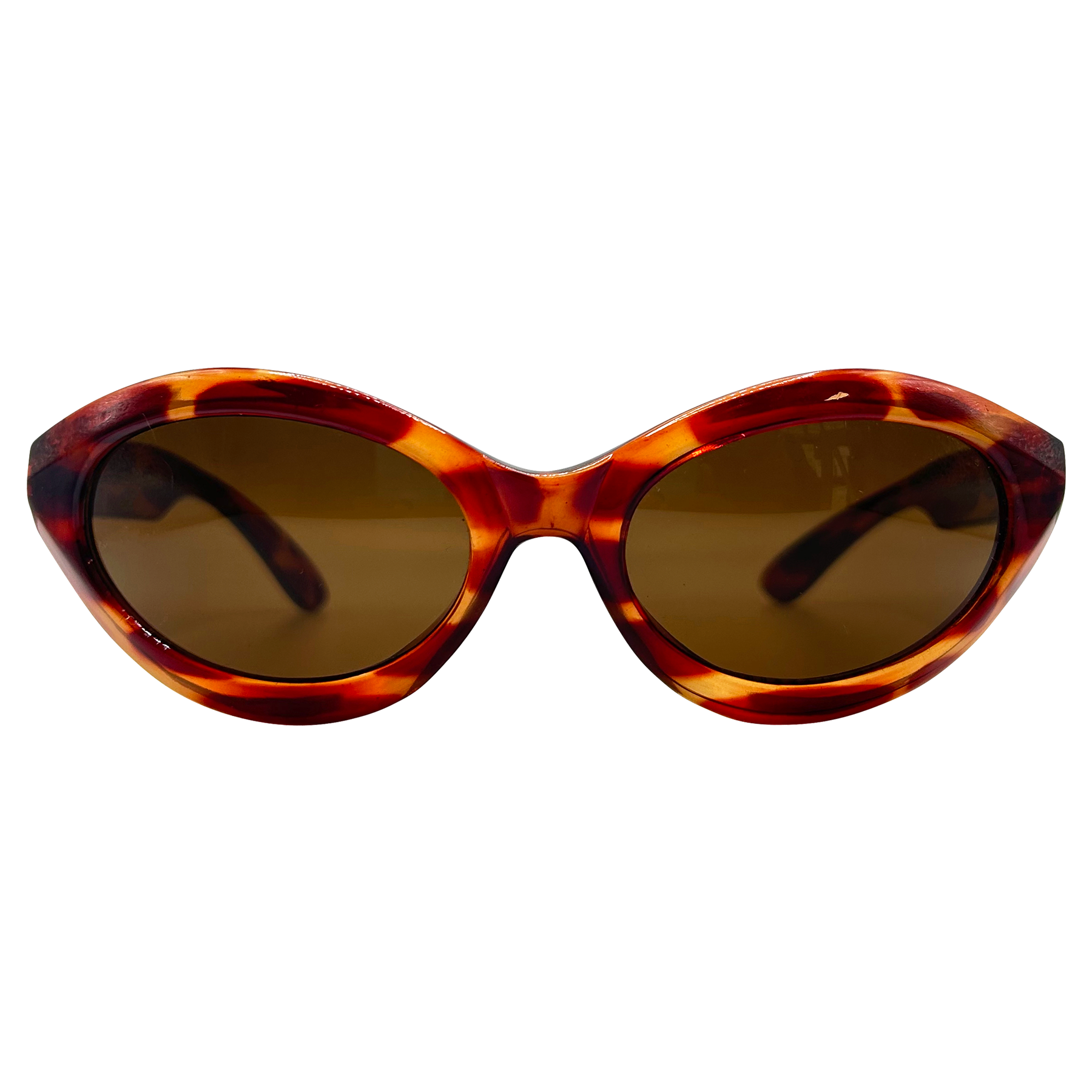 SPACED Tortoise/Brown Retro Cat-Eye Sunglasses