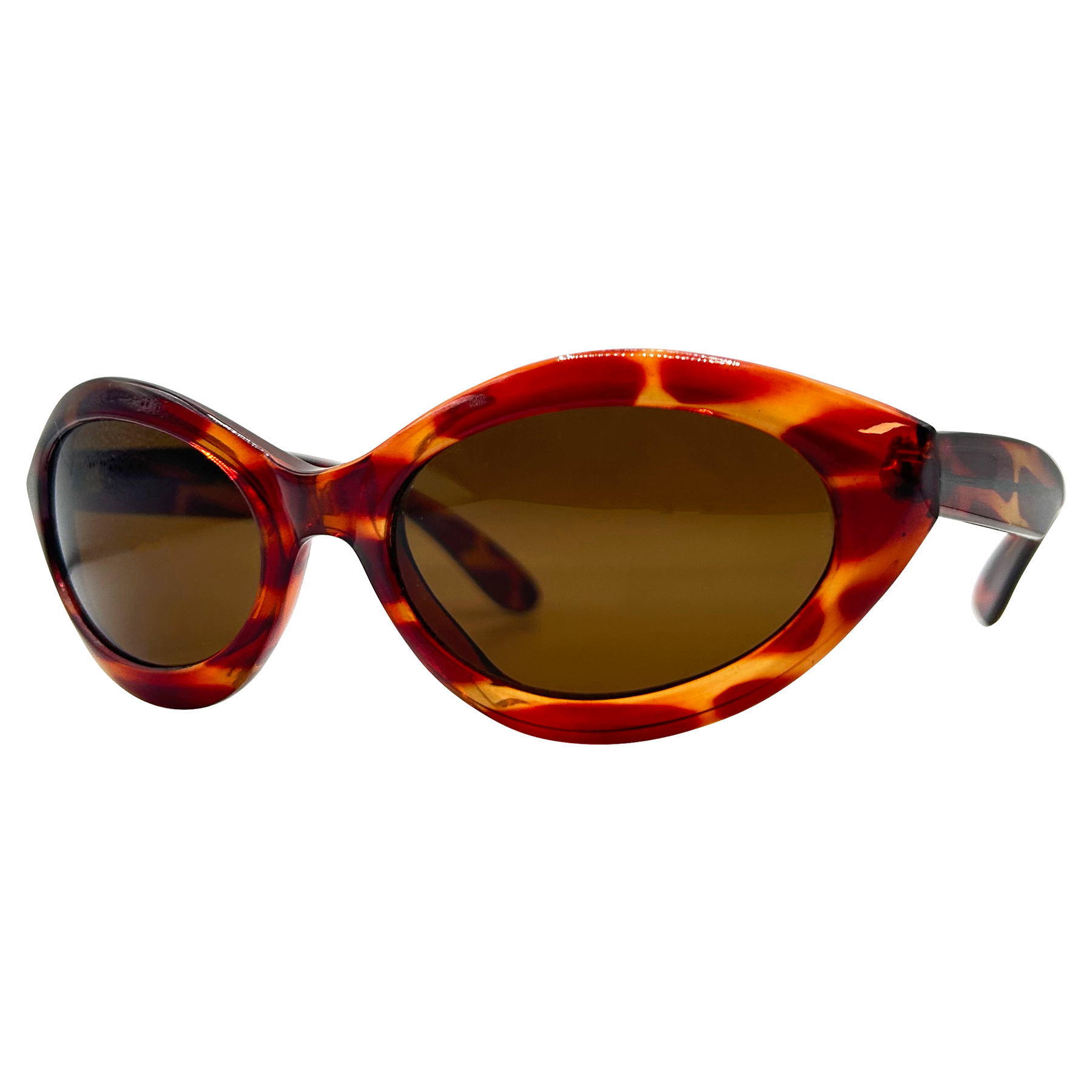 SPACED Tortoise/Brown Retro Cat-Eye Sunglasses