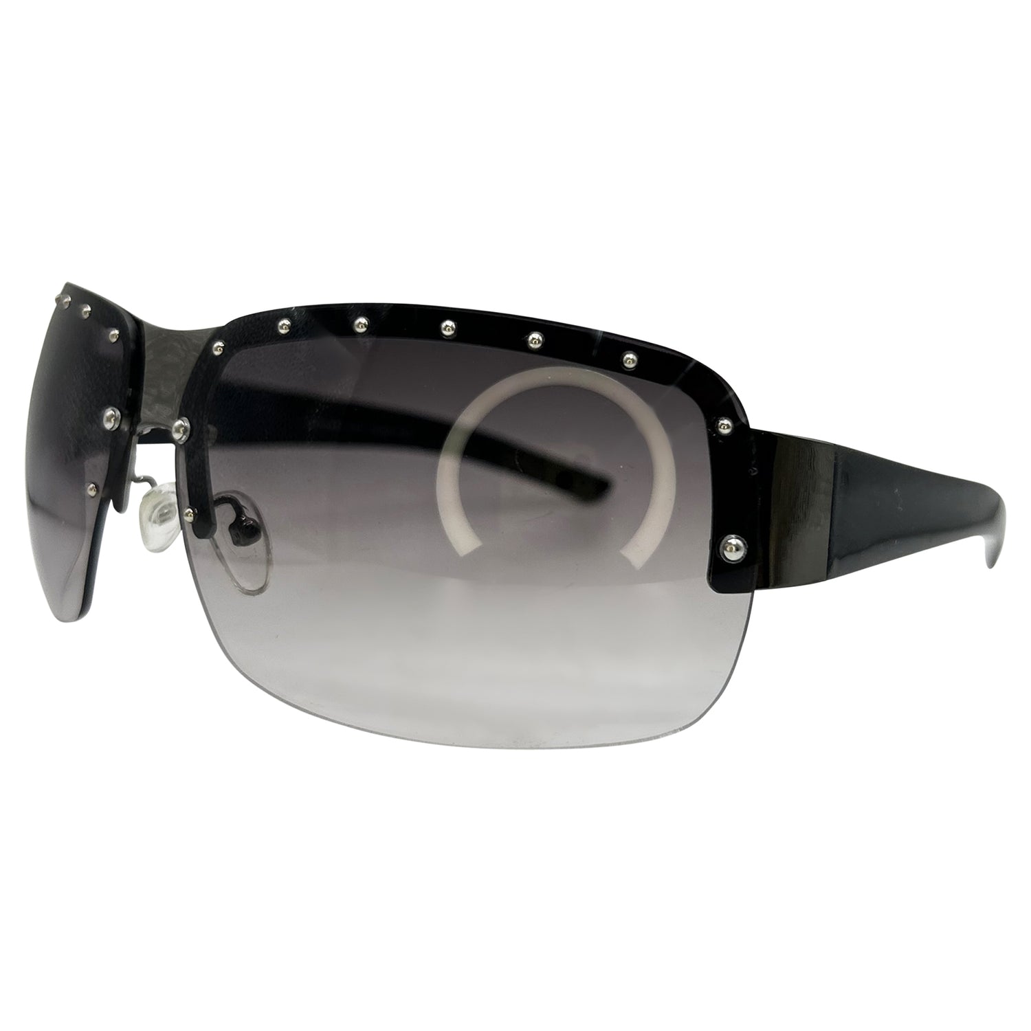 STARDOM Y2K Rimless Shield Sunglasses-Giant Vintage Eyewear