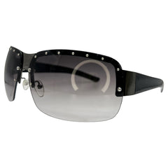 STARDOM Y2K Rimless Shield Sunglasses-Giant Vintage Eyewear