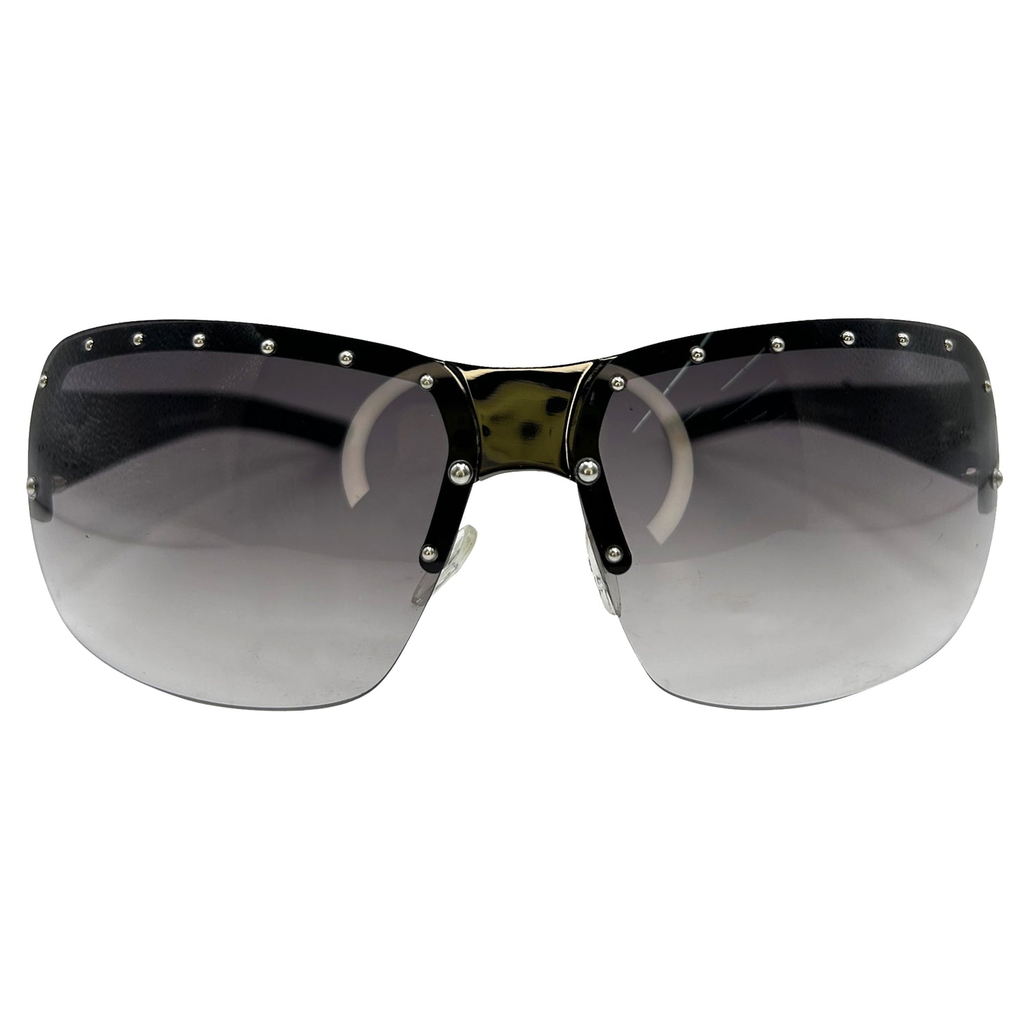STARDOM Y2K Rimless Shield Sunglasses-Giant Vintage Eyewear