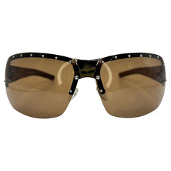 STARDOM Y2K Rimless Shield Sunglasses-Giant Vintage Eyewear