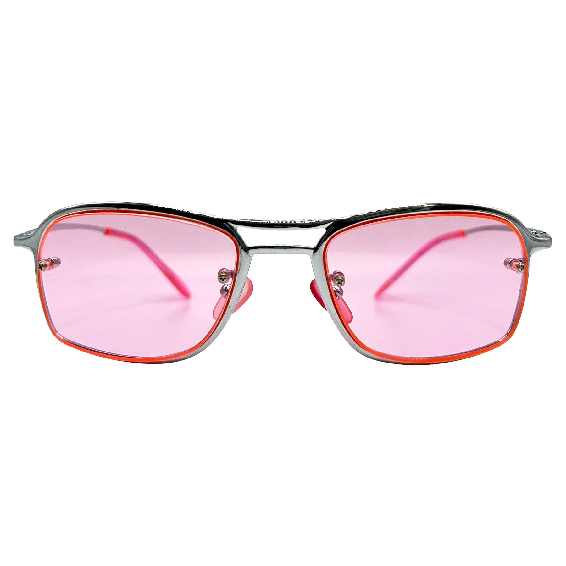 STROBE Pink Aviator Y2K Sunglasses