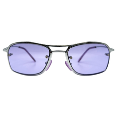 STROBE Purple Aviator Y2K SunglassesSilver/Purple-Giant Vintage Eyewear