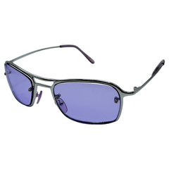 STROBE Purple Aviator Y2K SunglassesSilver/Purple-Giant Vintage Eyewear