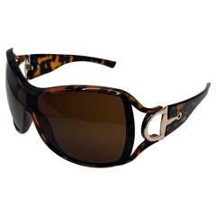 STUNT Shield Y2K SunglassesTortoise Gold/Brown-Giant Vintage Eyewear