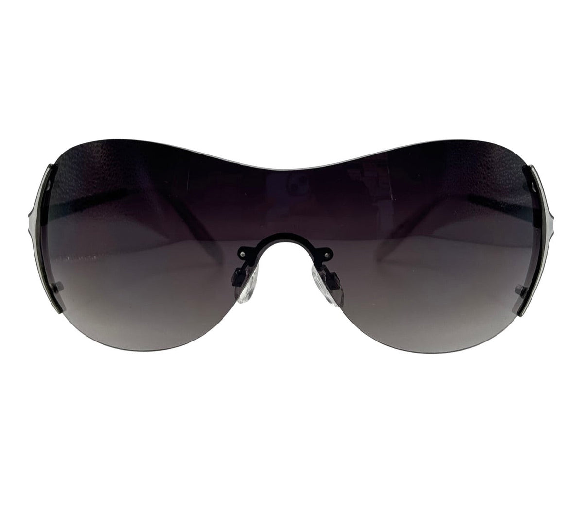 SWAGGER Y2K Rimless Shield Sunglasses-Giant Vintage Eyewear