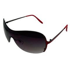 SWAGGER Y2K Rimless Shield SunglassesRed/Smoke-Giant Vintage Eyewear