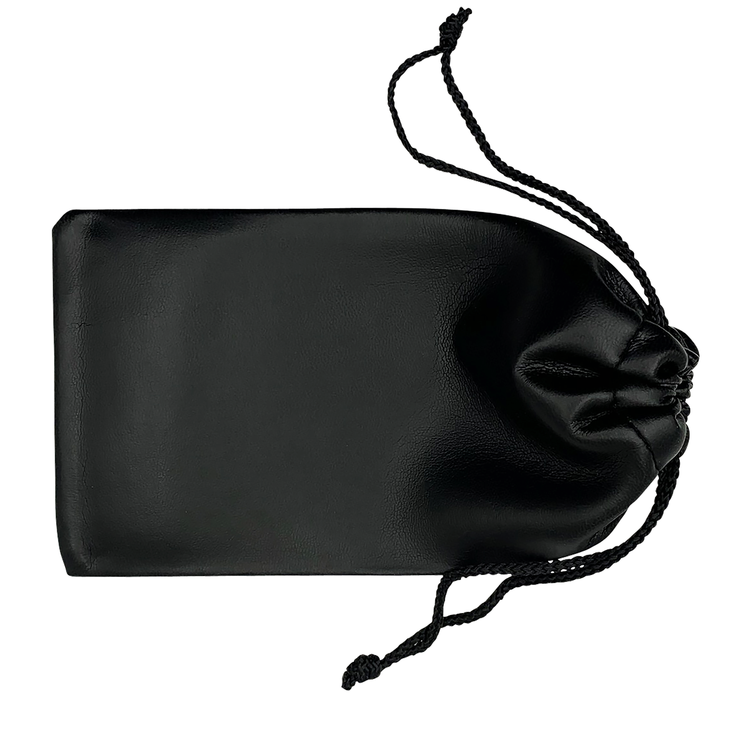 Leather Soft Reusable Sunglasses Pouch with Drawstring (True Vintage)