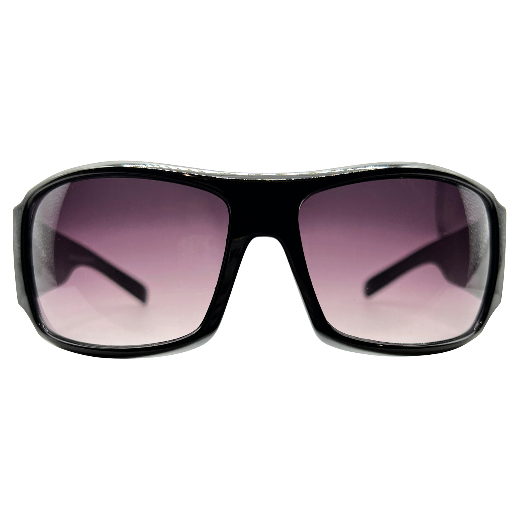 TATTED BEDAZZLED Sporty Y2K Tattoo Art Sunglasses: Black/Smoke Flame Skull