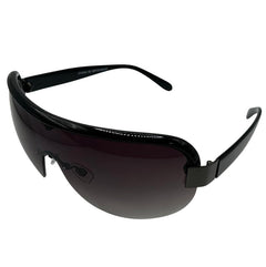 TELEPHONE Ski Shield SunglassesBlack Gunmetal/Smoke-Giant Vintage Eyewear
