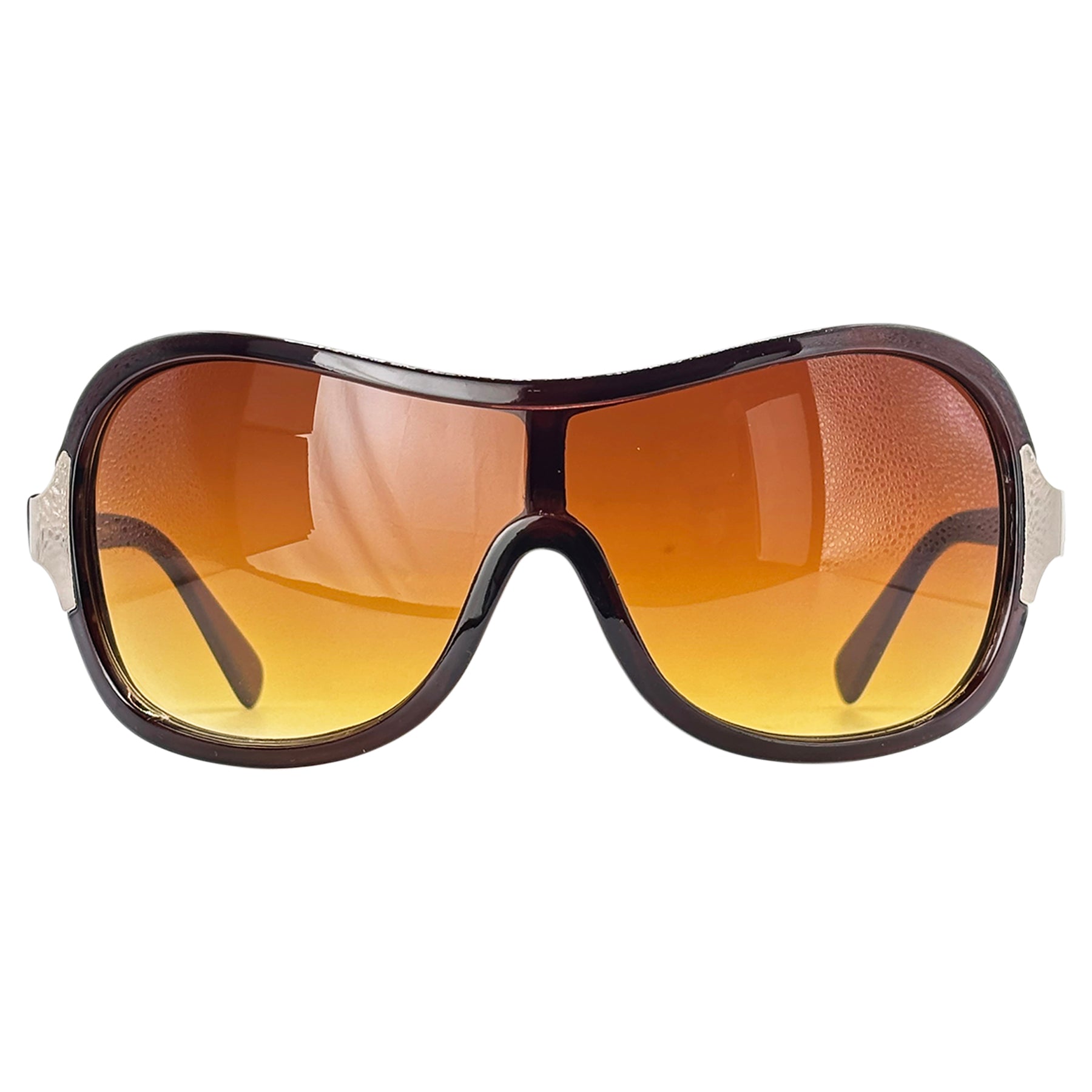 TOOTSIE Shield SunglassesJelly Brown/Amber-Giant Vintage Eyewear