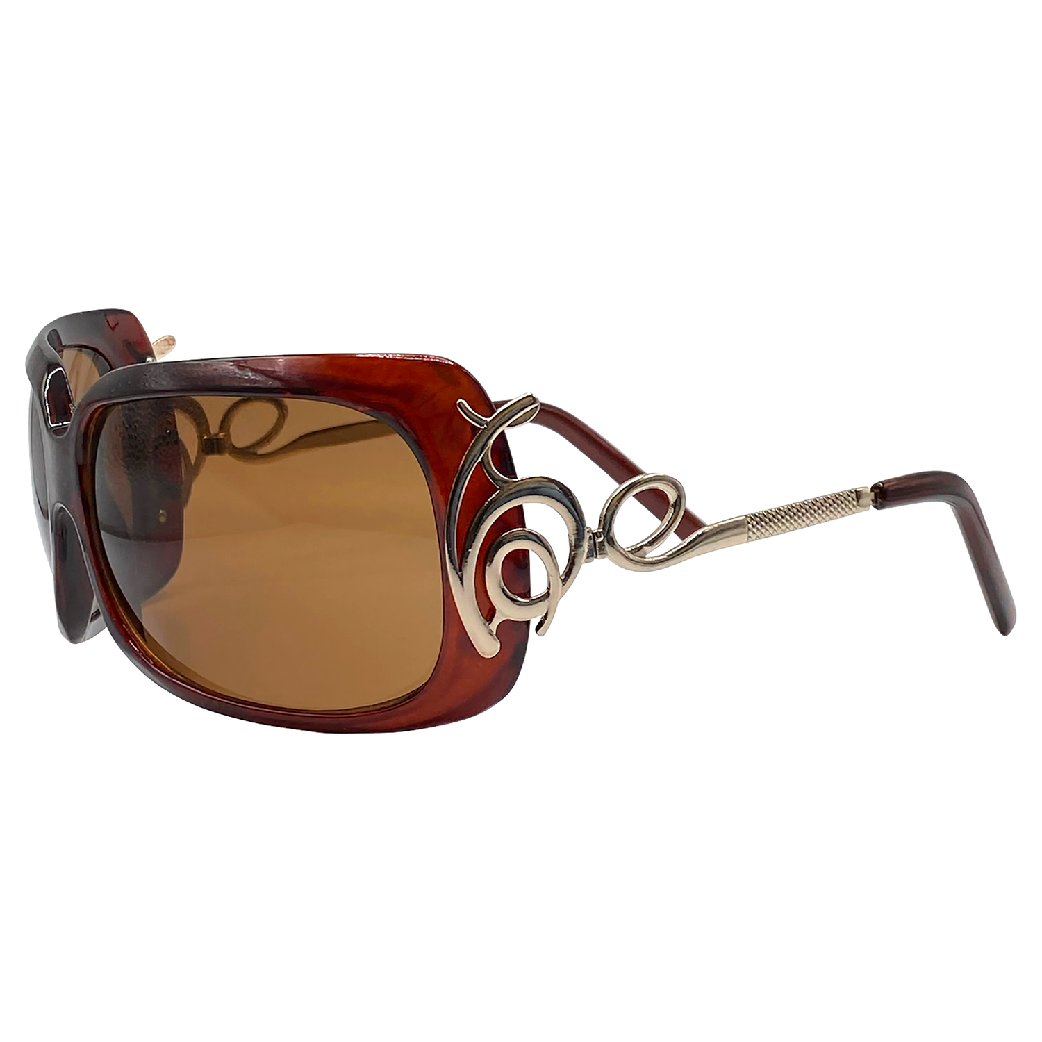 TRAMP STAMP Square Y2K SunglassesBrown Jelly/Brown-Giant Vintage Eyewear