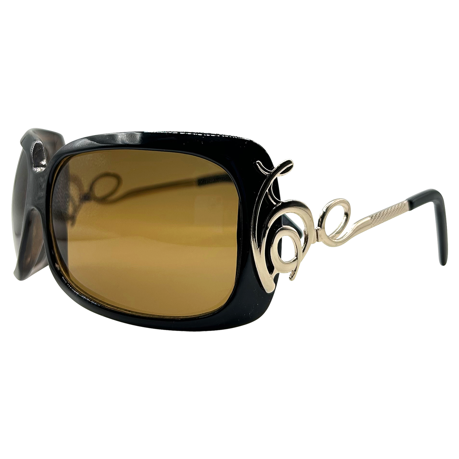 TRAMP STAMP Square Y2K SunglassesBlack/Brown-Giant Vintage Eyewear