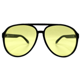 TRIG Black Aviator Sunglasses | Blueblockers | Night DrivingBlack-Giant Vintage Eyewear