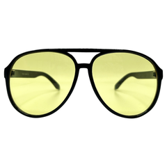 TRIG Black Aviator Sunglasses | Blueblockers | Night DrivingBlack-Giant Vintage Eyewear