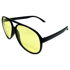 TRIG Black Aviator Sunglasses | Blueblockers | Night DrivingBlack-Giant Vintage Eyewear