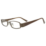 TUNNEL VISION Clear Rectangular 90s GlassesCopper-Giant Vintage Eyewear