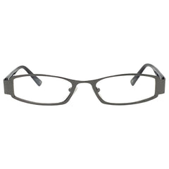 TUNNEL VISION Clear Rectangular 90s Glasses-Giant Vintage Eyewear