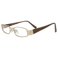 TUNNEL VISION Clear Rectangular 90s GlassesGold-Giant Vintage Eyewear