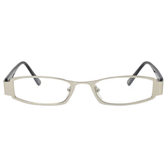 TUNNEL VISION Clear Rectangular 90s Glasses-Giant Vintage Eyewear