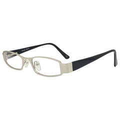 TUNNEL VISION Clear Rectangular 90s GlassesSilver-Giant Vintage Eyewear