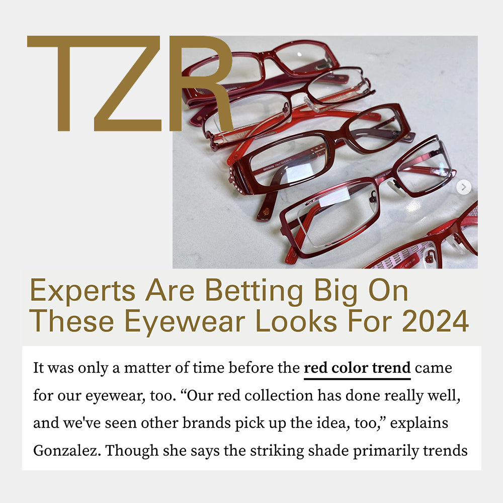 Giant Vintage in the Zoe Report. CEO Annabelle Gonzalez talks about red sunglasses trend