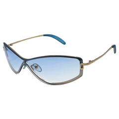 UMBRELLA Square Y2K SunglassesSilver/Blue-Giant Vintage Eyewear