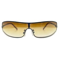 UNDERCOVER Futuristic Wraparound SunglassesAmber-Giant Vintage Eyewear