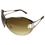 UPGRADE U Y2K Shield SunglassesGold/Amber-Giant Vintage Eyewear