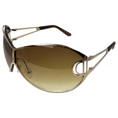 UPGRADE U Y2K Shield SunglassesGold/Amber-Giant Vintage Eyewear