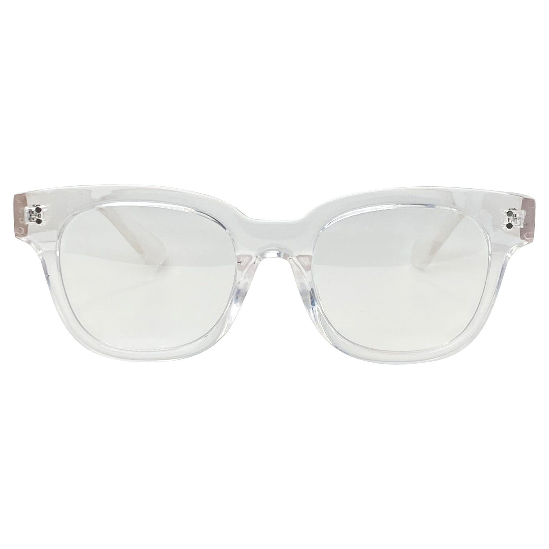 crystal clear glasses women and men with a blueblocker lens 