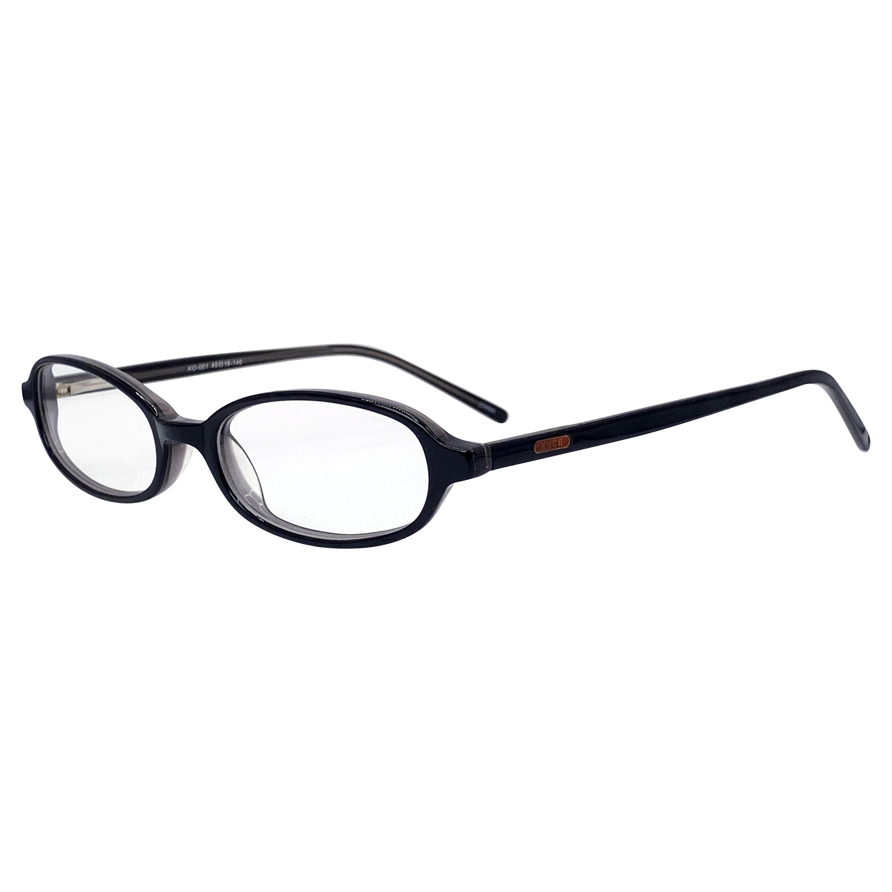 VERY BERRY Clear Bayonetta-Style GlassesBlack Frost-Giant Vintage Eyewear