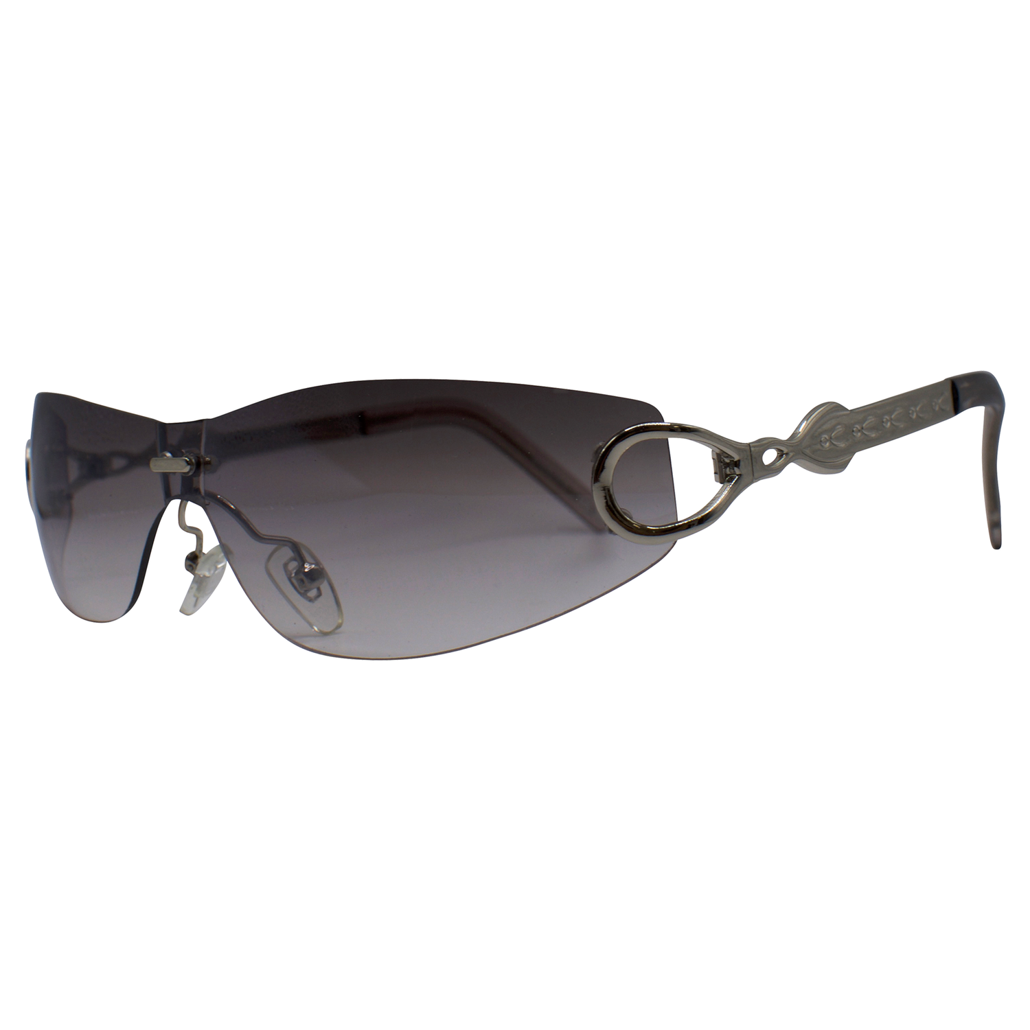 VICIOUS Rimless SunglassesGunmetal/Smoke-Giant Vintage Eyewear