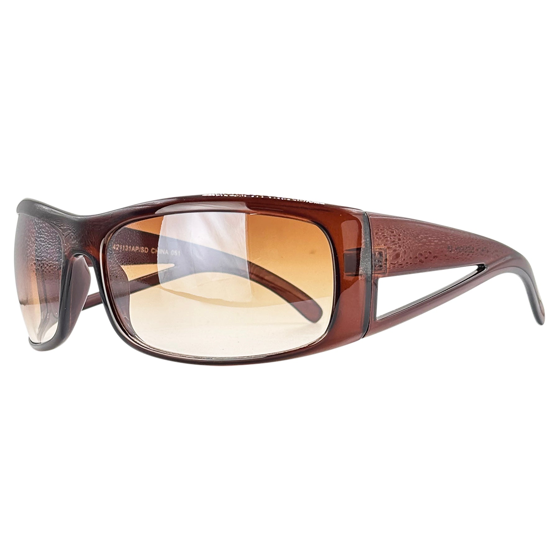 VIRGO Shield SunglassesJelly Brown/Amber-Giant Vintage Eyewear