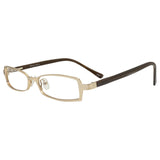 VISIONARY Clear Rectangular 90s GlassesGold-Giant Vintage Eyewear