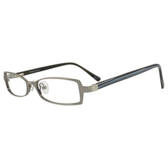 VISIONARY Clear Rectangular 90s GlassesGunmetal-Giant Vintage Eyewear