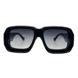 WEEKDAY Retro Square SunglassesBlack-Giant Vintage Eyewear