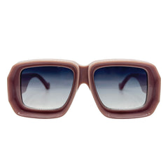 WEEKDAY Retro Square SunglassesPink-Giant Vintage Eyewear