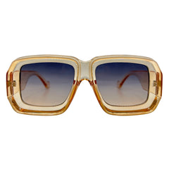 WEEKDAY Retro Square SunglassesCrystal Peach-Giant Vintage Eyewear