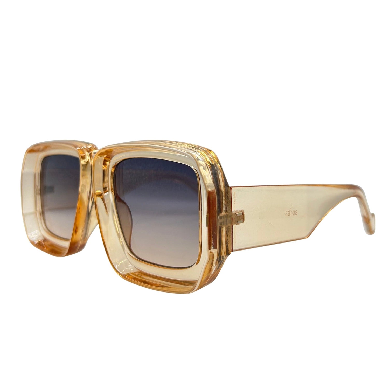WEEKDAY Retro Square Sunglasses-Giant Vintage Eyewear