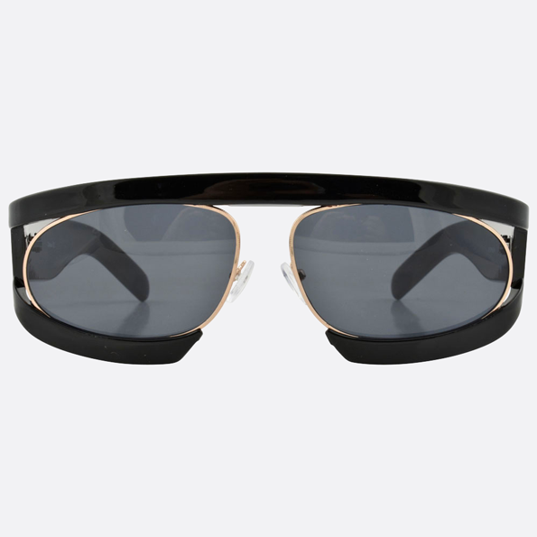 WEEZIE Black Avante-Garde Sunglasses | Luxe