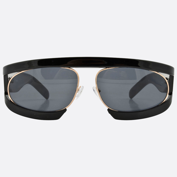 WEEZIE Black Avante-Garde Sunglasses | Luxe-Giant Vintage Eyewear
