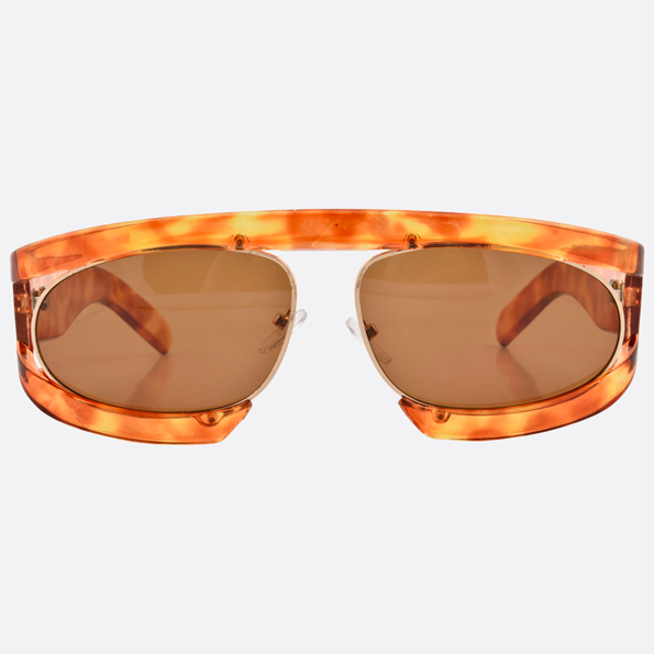 WEEZIE Demi/Brown Avante-Garde Sunglasses | Luxe-Giant Vintage Eyewear