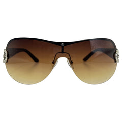 YSABEL Rimless Shield Sunglasses-Giant Vintage Eyewear