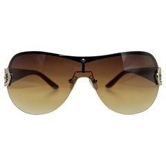 YSABEL Rimless Shield Sunglasses-Giant Vintage Eyewear