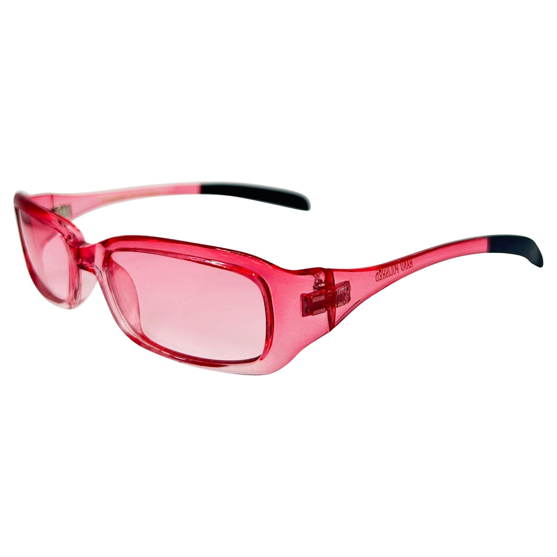 y2k sunglasses with pink tinted lenses 