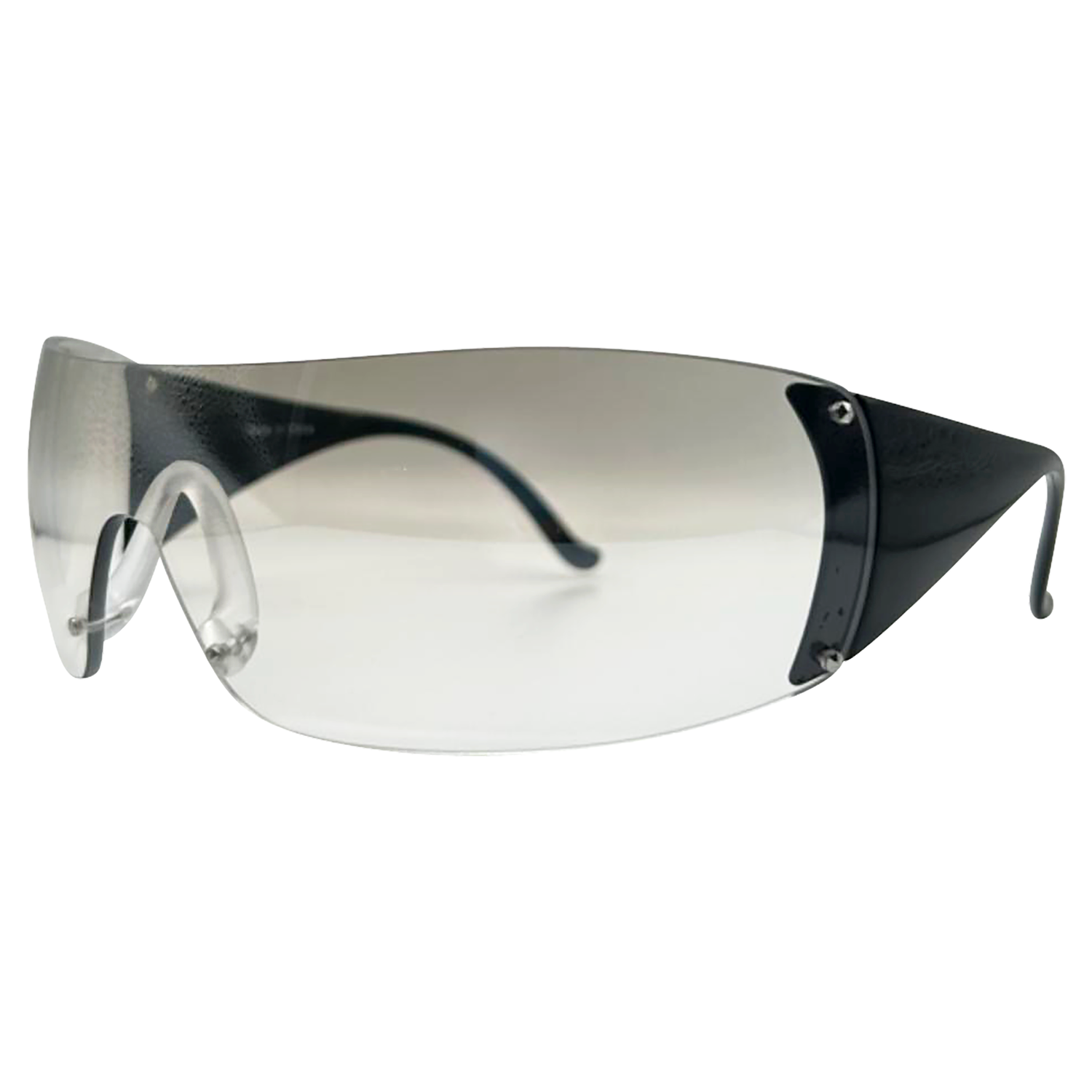 ZIPPER Shield Sunglasses *As Seen On: Blue Ivy Carter & Paris Hilton*Black/Flash-Giant Vintage Eyewear