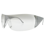 ZIPPER Shield Sunglasses *As Seen On: Blue Ivy Carter & Paris Hilton*Silver/Flash-Giant Vintage Eyewear