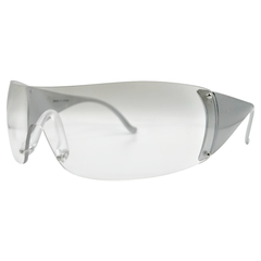ZIPPER Shield Sunglasses *As Seen On: Blue Ivy Carter & Paris Hilton*Silver/Flash-Giant Vintage Eyewear